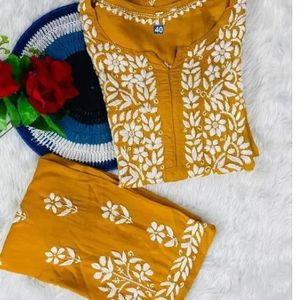 Chikankari Kurti Set ❣️