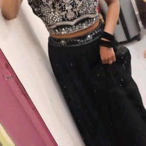 Black Georgette Heavy Lehnga Choli