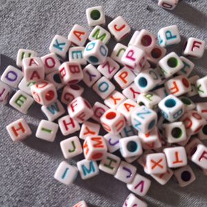 Multicolor Alphabet Beads