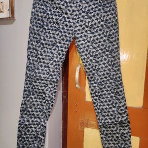 Geometrycal Print Jeans 30 Size