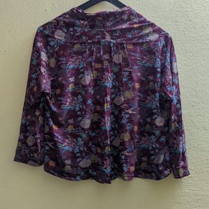 Maroon Floral Shrug