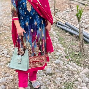 Beautiful Full Handworked Kurta Pant And Duppata