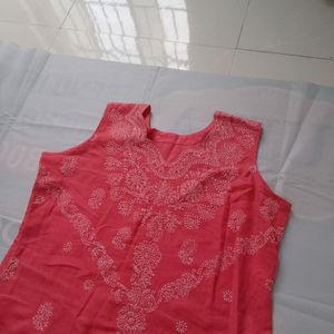 Chikankari Kurti Pant Set