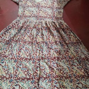 Kalamkari Printed Anarakali Kurta New.