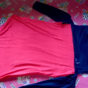 Womens Red Shoulder Cut Top...