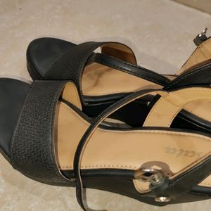 Black Bata Wedges