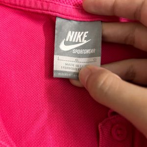 Nike Women- Fuschia Pink Polo Shirt