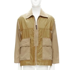 BURBERRY brown corduroy padded pocketed Jacket