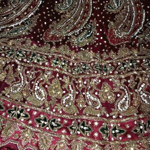 Beautiful Bridal Lehenga With Dabka And Stone Work