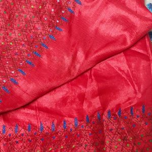 Kantha Embroidered Saree