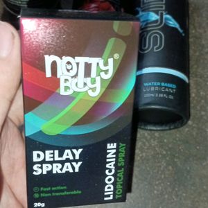 Combo Of 4 Nottyboy Spray And Gel Lubricant Men