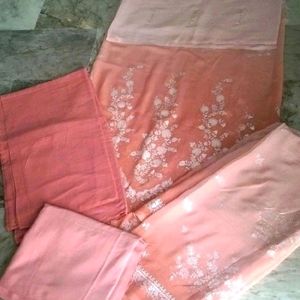 4 Piece fancy gerogette mix suit (unstitched)