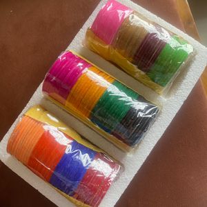 Combo 12 Colour Velvet Bangles Set