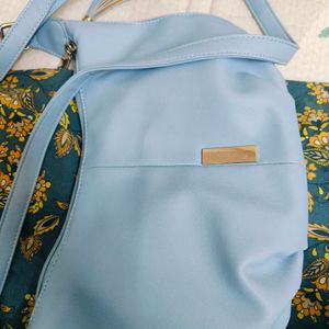 Sky Blue Tasselled Sling Bag