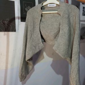 Grey Korean Bolero