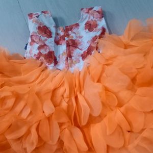 New Gown For Baby Orange