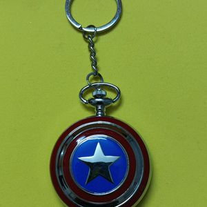 Captain America Style Watch Keychain