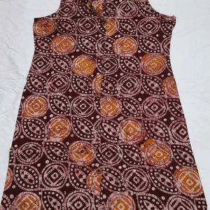 Pure cotton mombatik kurti.