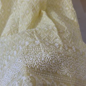 Yellow Women Chikankari Kurta