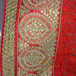 Red Bridal Saree  With Blouse