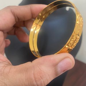 One Gram Gold Plated Bangles.6 Month Colour Garantee.Laxmi Devi Ideol Design.very Reasonable Price.size 2.8 Only Available