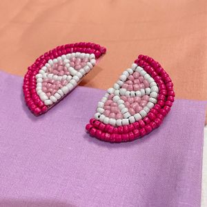 Pink Bead Earrings