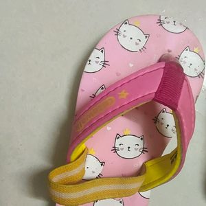 Cutewalk By Babybug Flipflop With Kitty Print