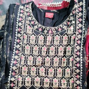 Golden Printed Ethnic Kurti