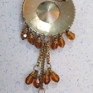 Rhinestone Golden Juda Brooch