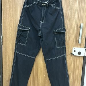 Black Cargo Jeans For Women