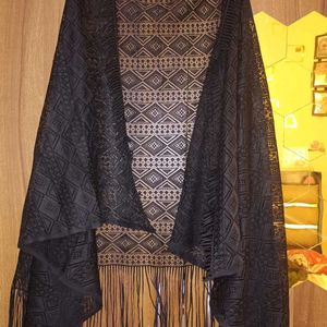 Black Net shrug for womens