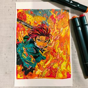 Tanjiro Marker Pen Sketch