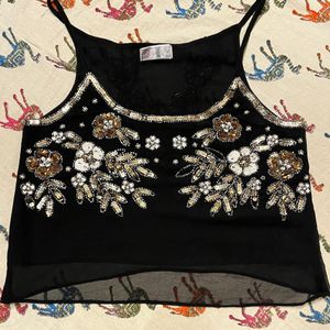 Embellished Crop Top