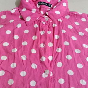 Pink Polka Dot Shirt