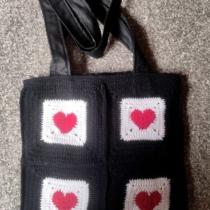 Crochet Heart Bag