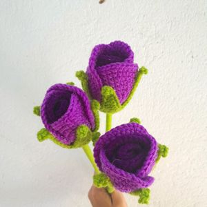 Purple💜 Crochet Roses