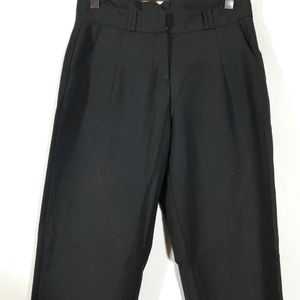 Black Slim Fit Formal Pant  (Women's)