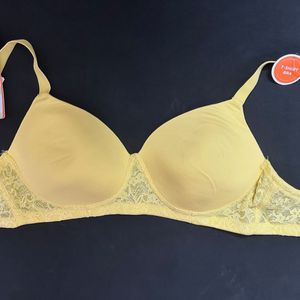 Zivame 32D Padded Bra Yellow