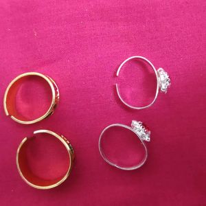 Combo Of 2 Adjustable Toe Rings