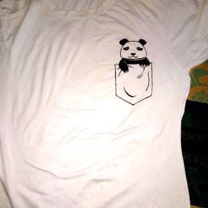 Hand Printed White T-shirt