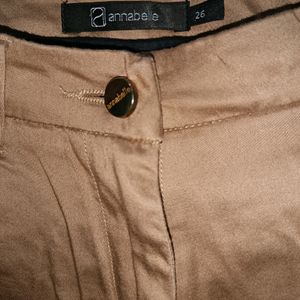 Formal Pants For Women's Wear Tan Colour