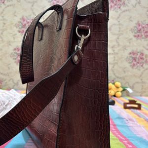 Brown Leather Tote Bag