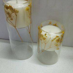 Perfumed Cylinder Handpour Wax Glass Candle