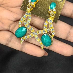 Blue Gem Earrings