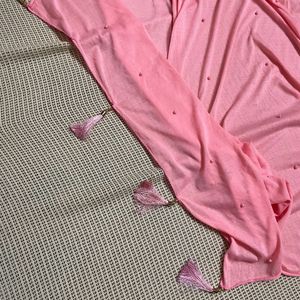 Baby Pink Stretchable Stole