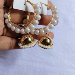 Pearl Hoop Earrings