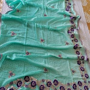 XL -XXL Sky Blue Lehenga Choli