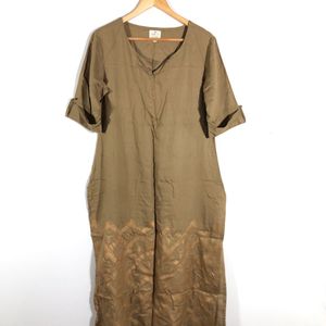 Olive Green Printed Kurta(Women’s)