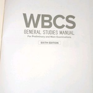 WBCS GENERAL STUDIES MANUAL,2022,6TH EDITION