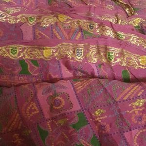 Ethnic Motif Purple Saree